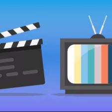 Movie clapboard and Television